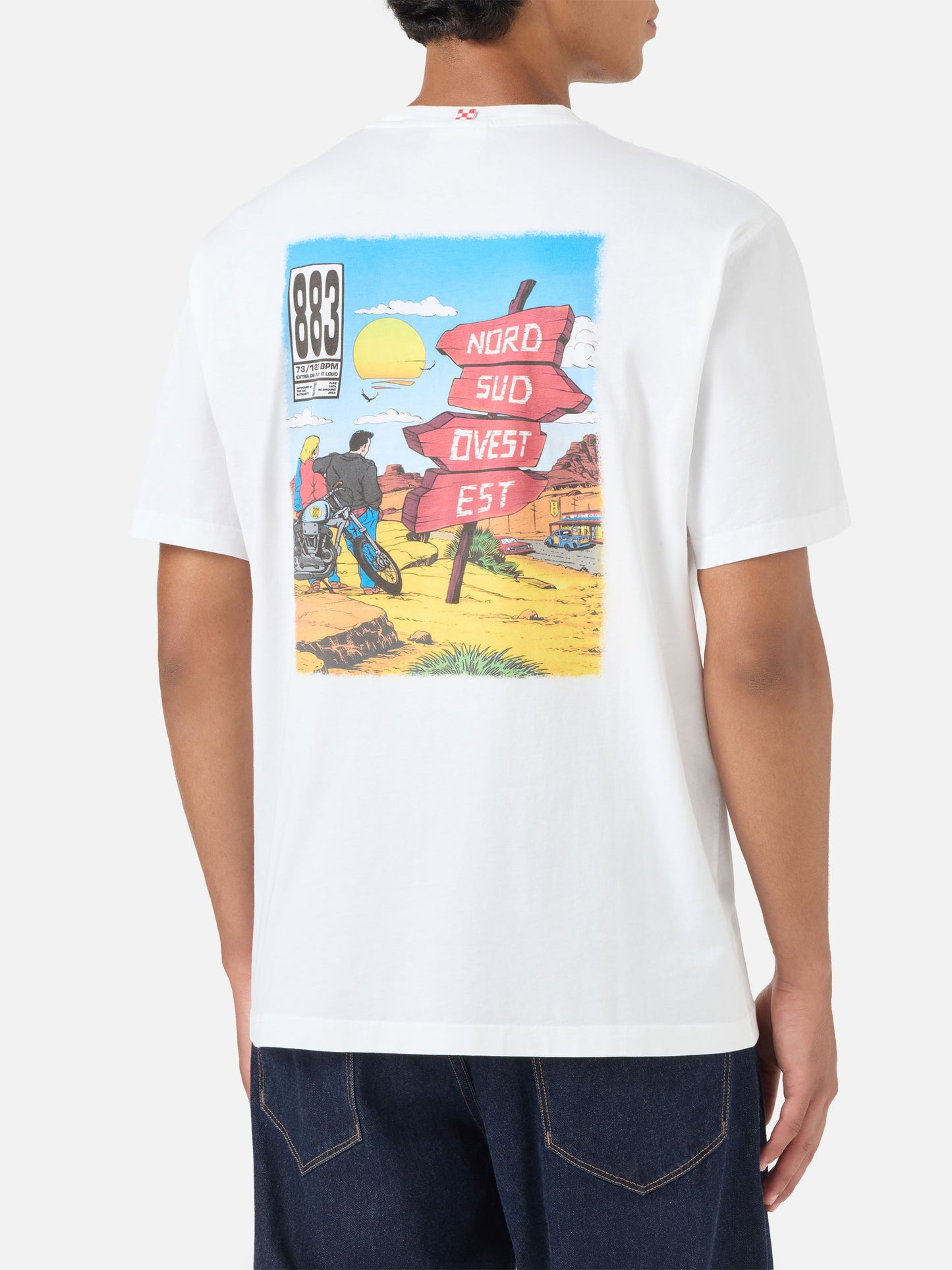 White portland t-shirt with Nord Sud Ovest Est print | Special Edition