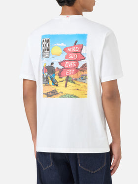 White portland t-shirt with Nord Sud Ovest Est print | Special Edition