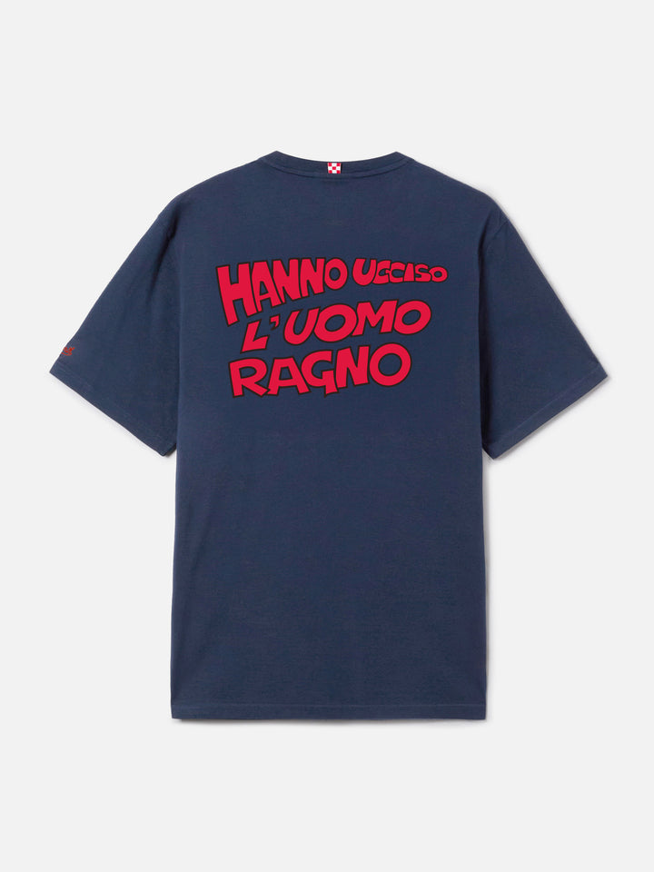 Blue Portland-T-Shirt mit Hanno ucciso l’uomo ragno-Grafik | Special Edition 