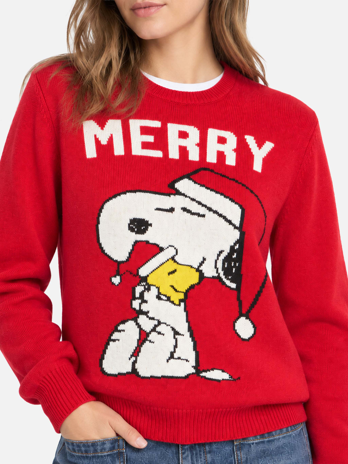 Maglione New Queen con stampa Snoopy rosso | Special Edition