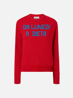 Girocollo New Queen con jacquard Da lunedì dieta