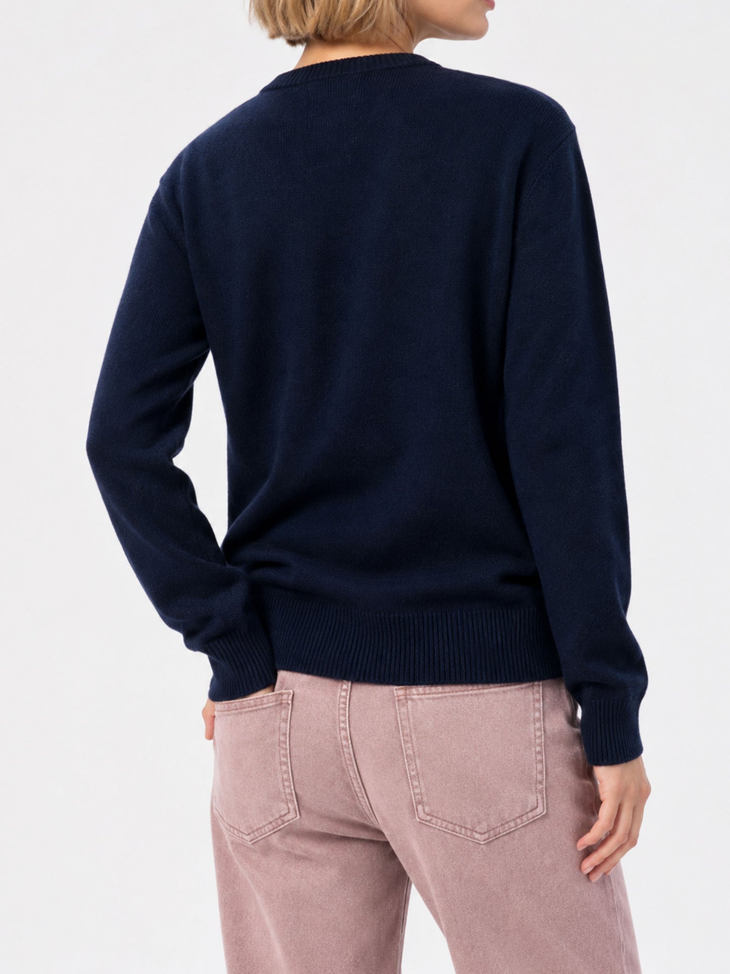 New Queen blue sweater with Non me lo merito jacquard