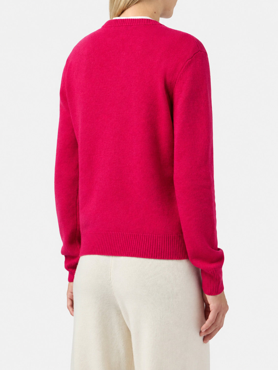 Neuer bordeauxroter New Queen Pullover mit „non ho voglia“-Stickerei 