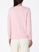 Woman pink sweater New Queen with Adesso Giura print