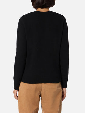 Schwarzer Damenpullover New Queen mit Stickerei Vip Club Cortina | VIP CLUB CORTINA SONDEREDITION