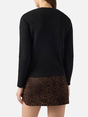 Schwarzer Damenpullover New Queen mit Stickerei Vip Club Cortina | VIP CLUB CORTINA SONDEREDITION