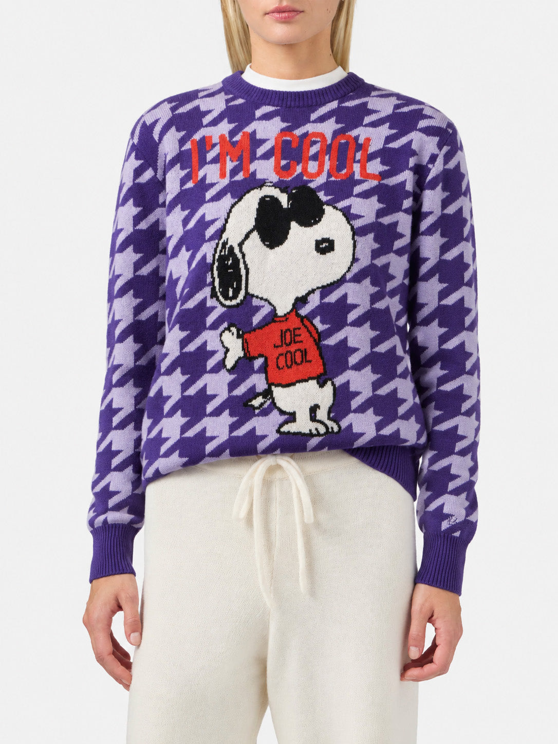 New Queen pied de poule Snoopy jacquard sweater | Special Edition