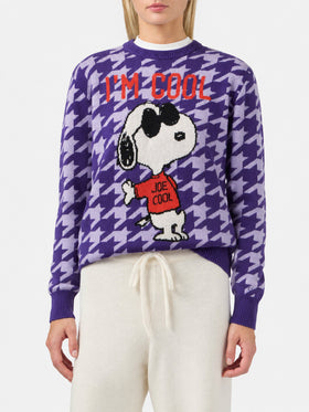 New Queen pied de poule Snoopy jacquard sweater | Special Edition