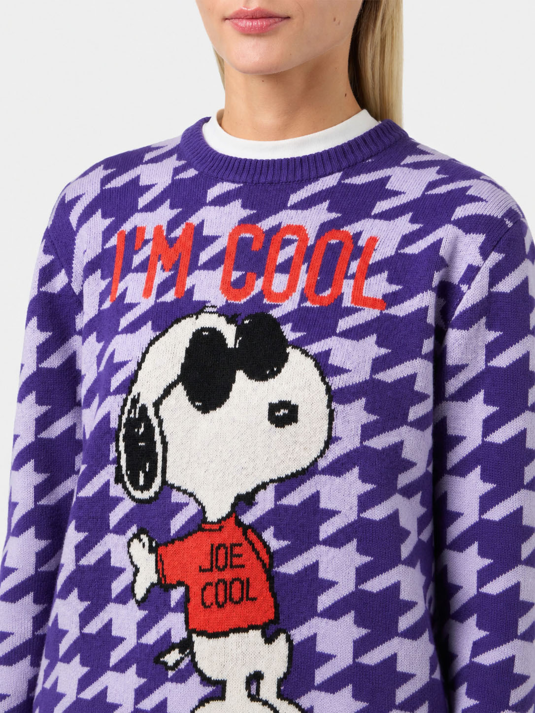 New Queen pied de poule Snoopy jacquard sweater | Special Edition