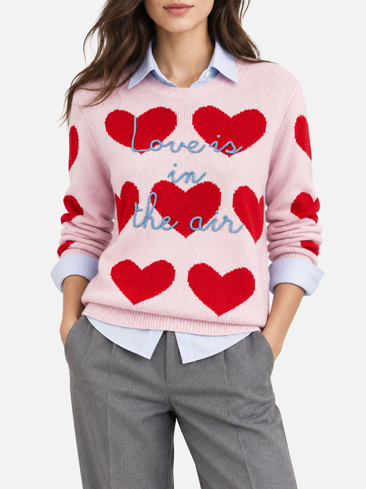Nuevo jersey New Queen de jacquard con corazón y bordado 