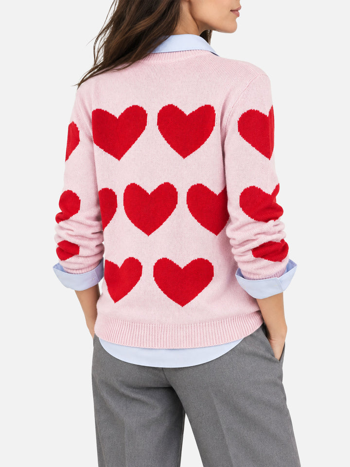 Nuevo jersey New Queen de jacquard con corazón y bordado 