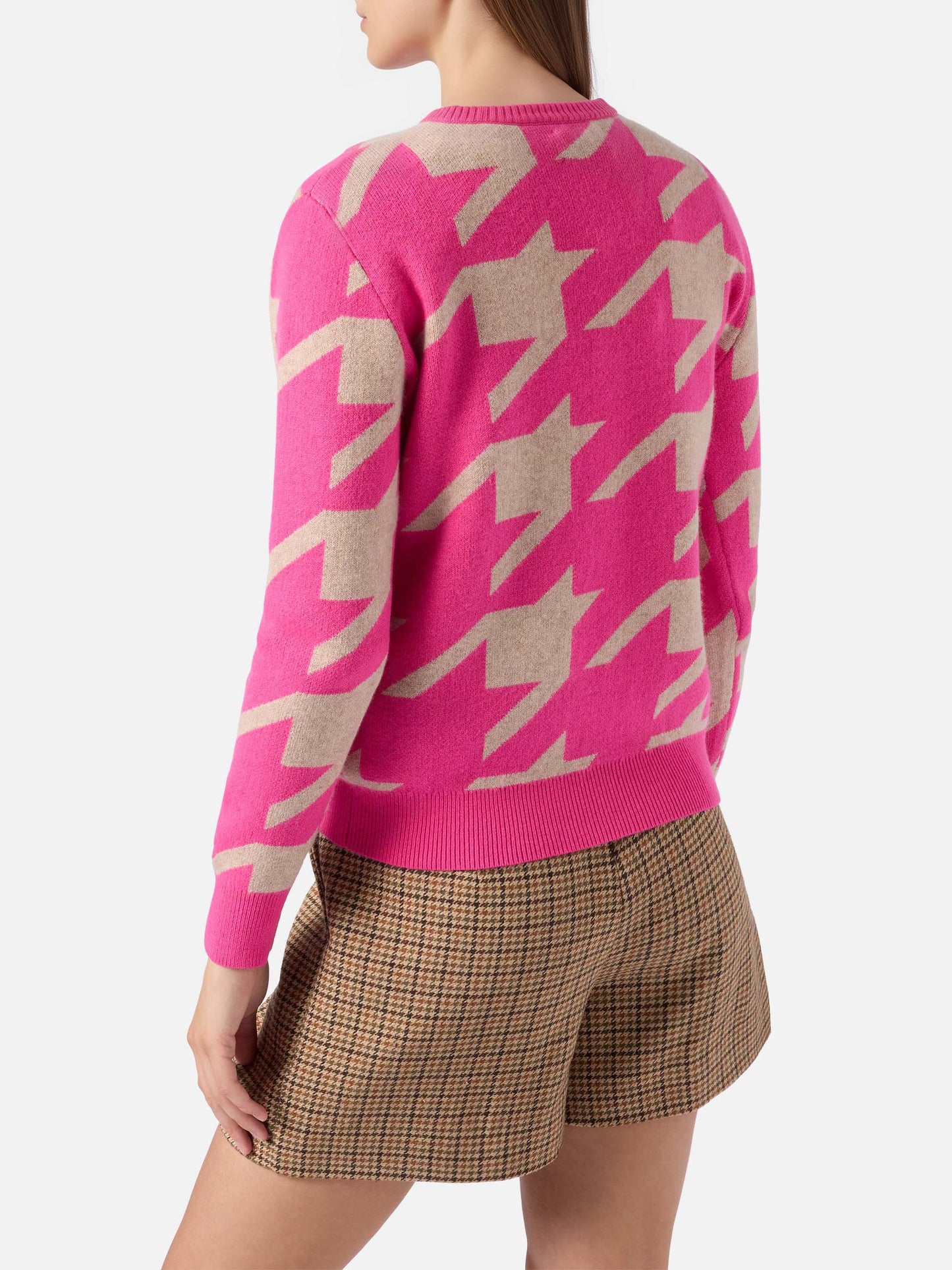 Damenpullover mit Hühnermuster New Queen mit Snoopy-Jacquard