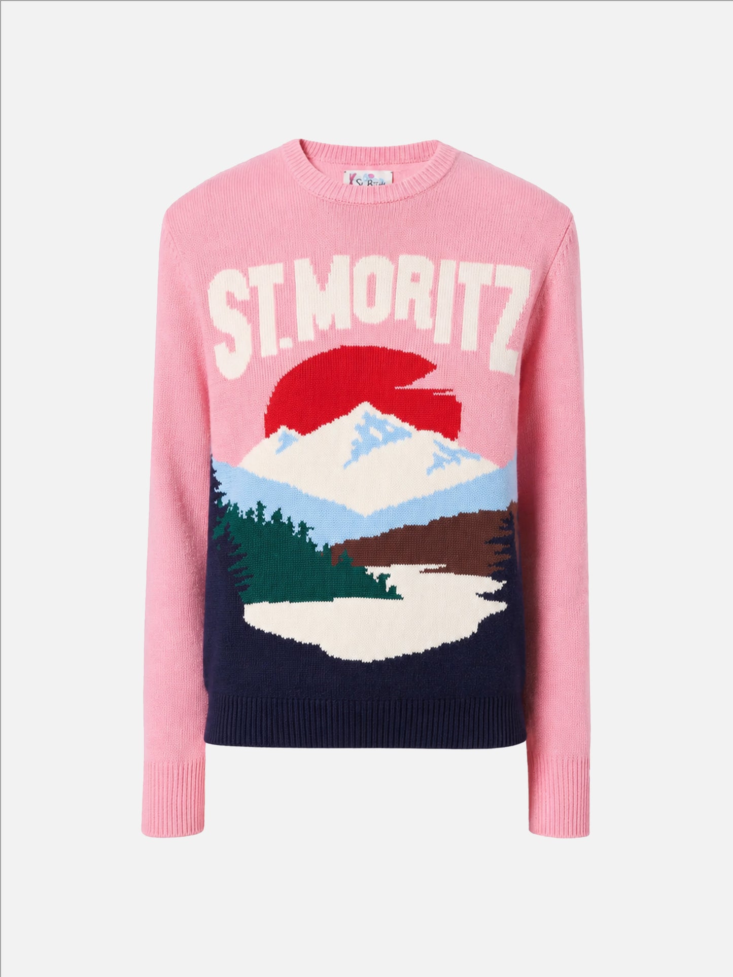 New Queen Pullover mit St. Moritz-Print 