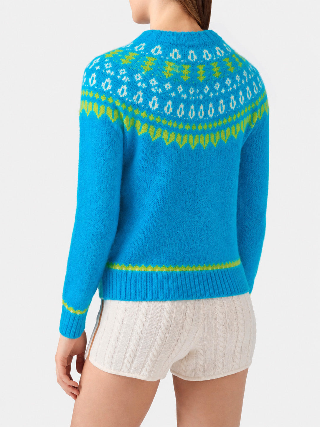 Light blue New Queen Nordic Soft jacquard sweater