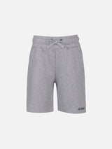 Boy grey cotton fleece bermuda shorts Randle Jr