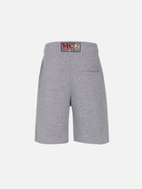 Boy grey cotton fleece bermuda shorts Randle Jr