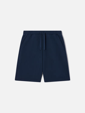 Bermudas Randle en felpa de algodón azul marino 