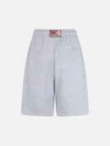 Herren-Bermudashorts aus grauem Melange-Baumwollfleece Randle