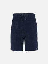 Marineblaue Frottee-Bermudashorts für Herren von Rande Sponge