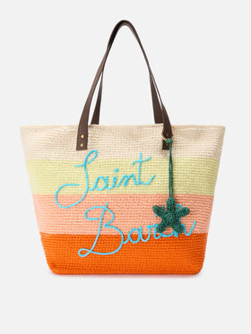 Taschenanhänger mit Seestern aus Bast