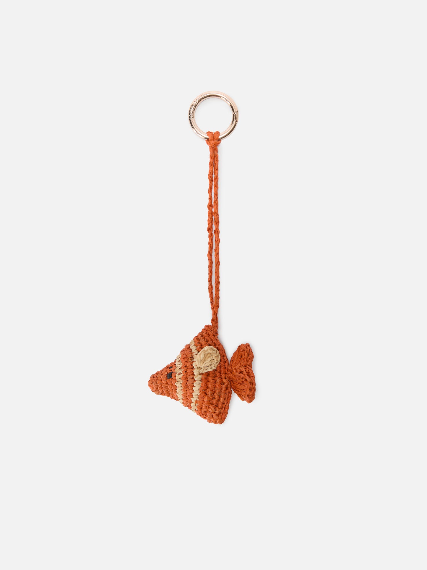 Bag Charm with fish in raffia