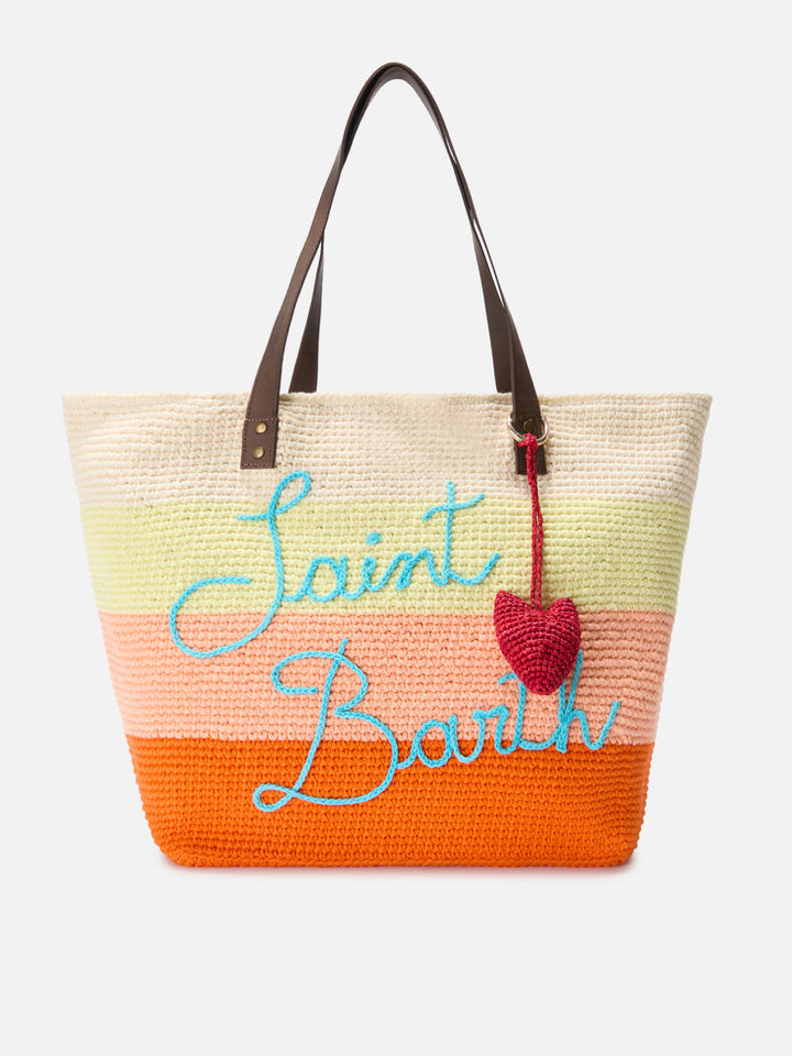 Taschenanhänger mit Herz aus Bast