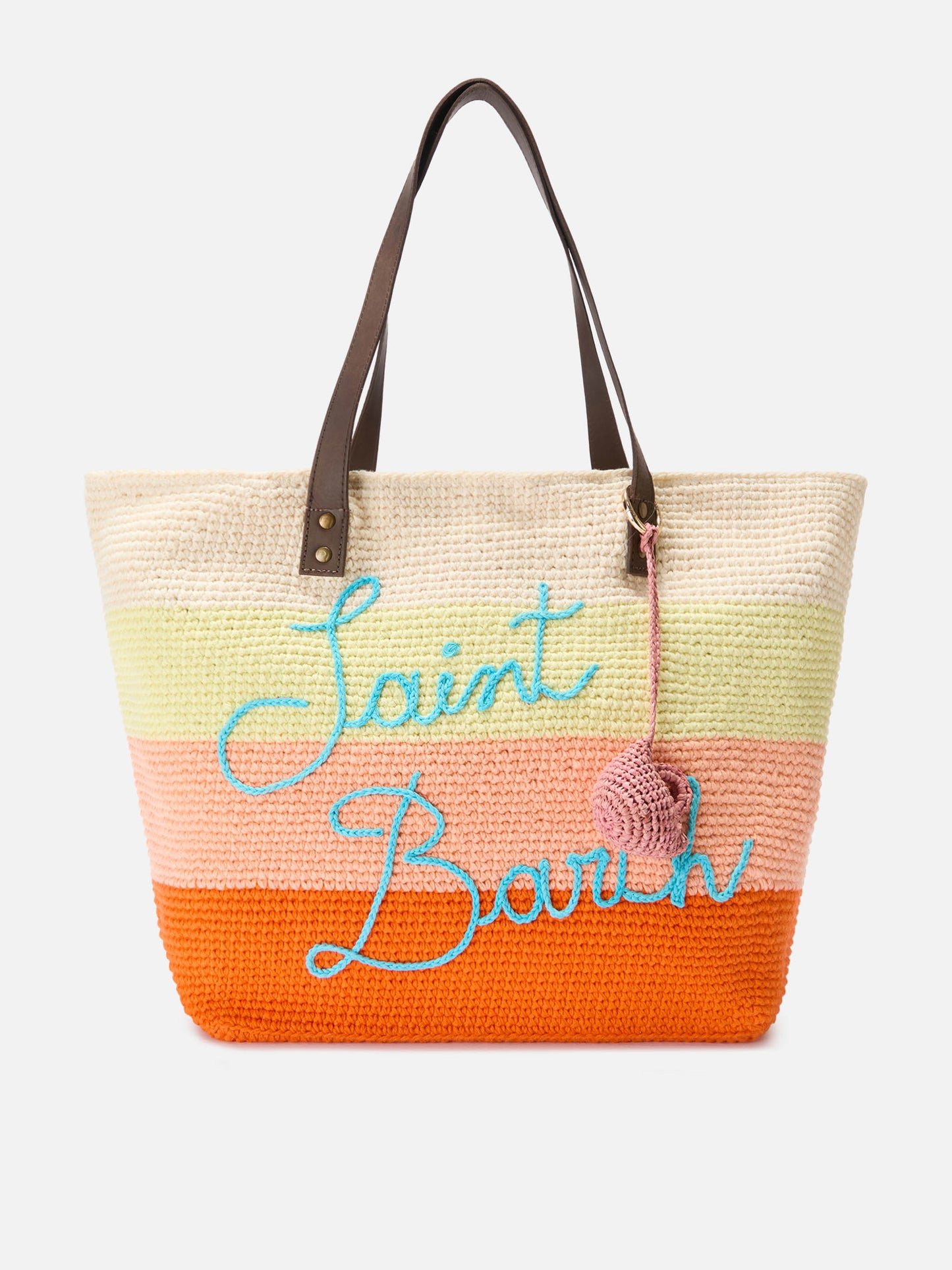 Charm da borsa a forma di mini bag in rafia