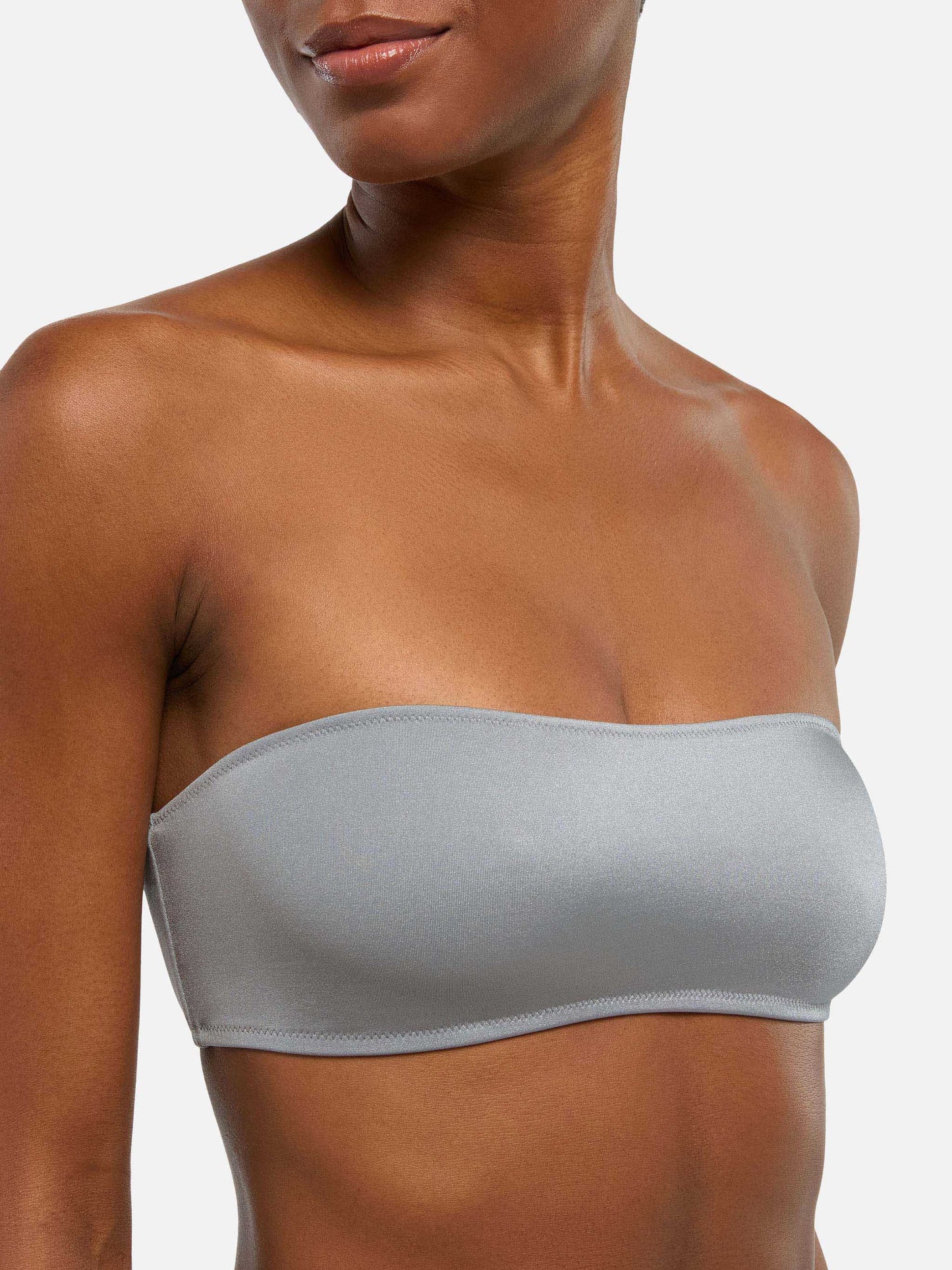 Rebby shimmer grey bandeau top
