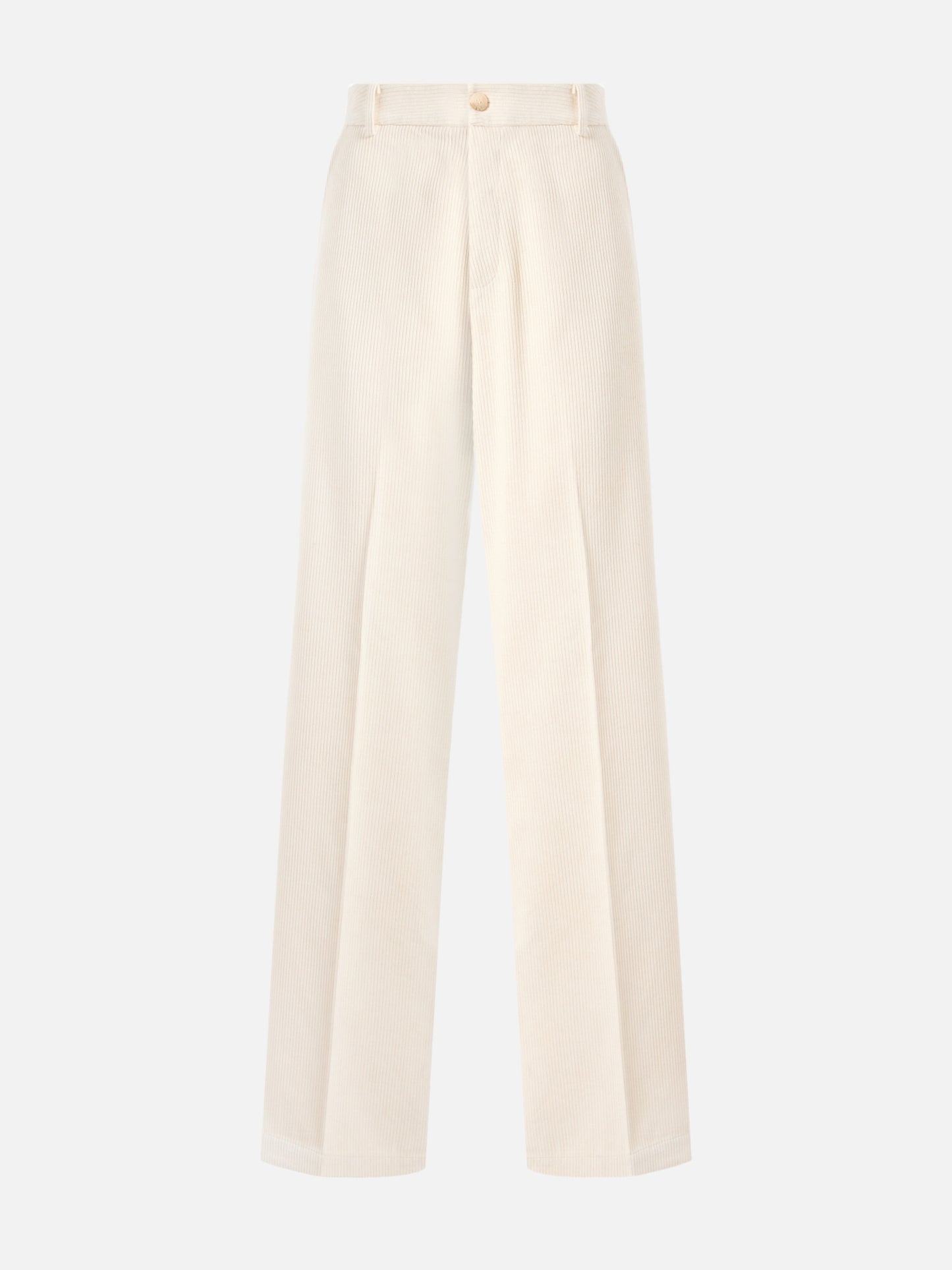 Rebella wide-leg trousers in corduroy cream white