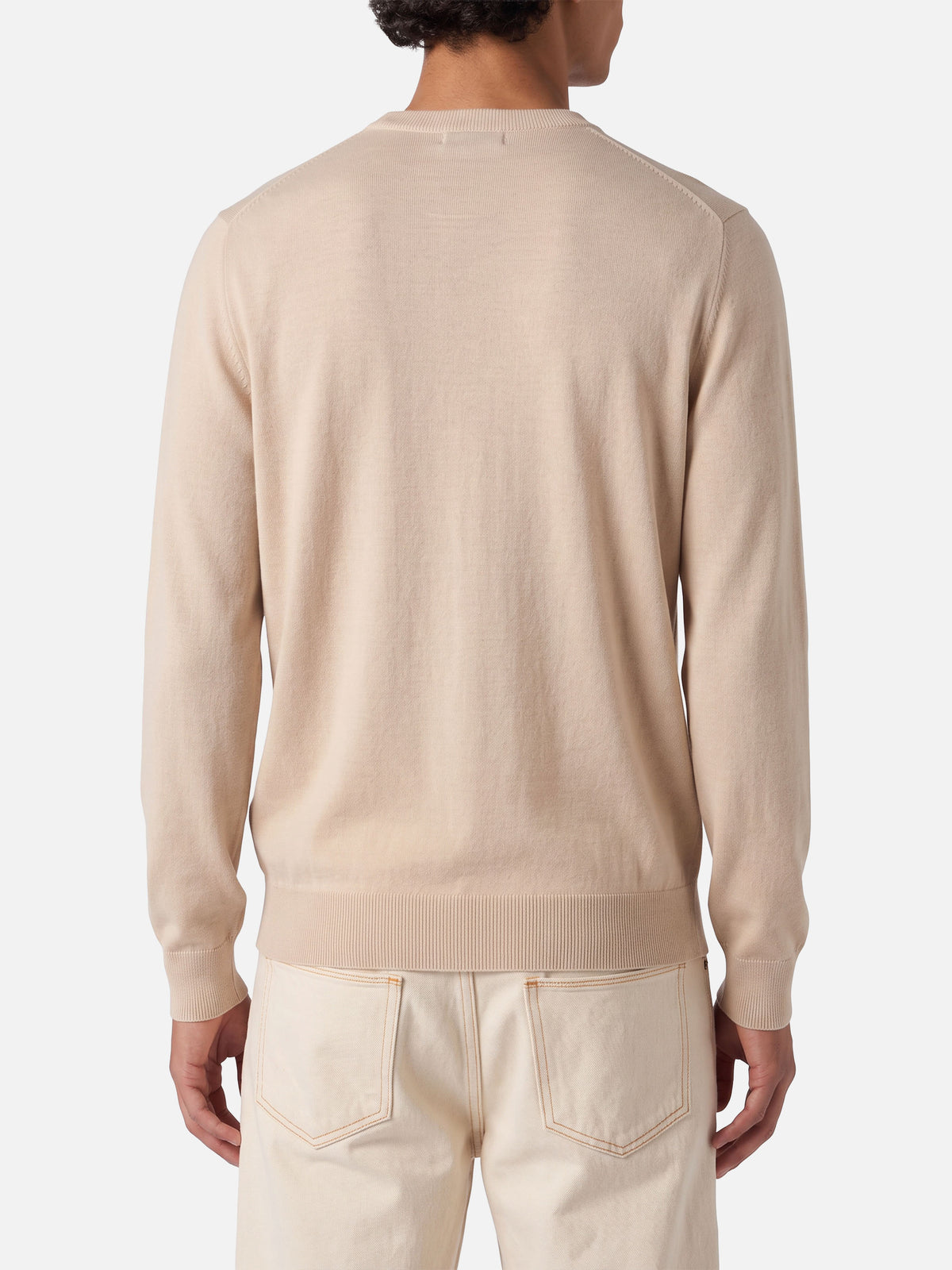 Suéter beige Regent en 100% MERINO WOOL 