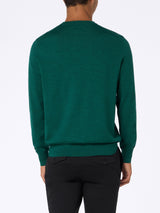 Maglione da uomo Regent in lana merino verde britannico