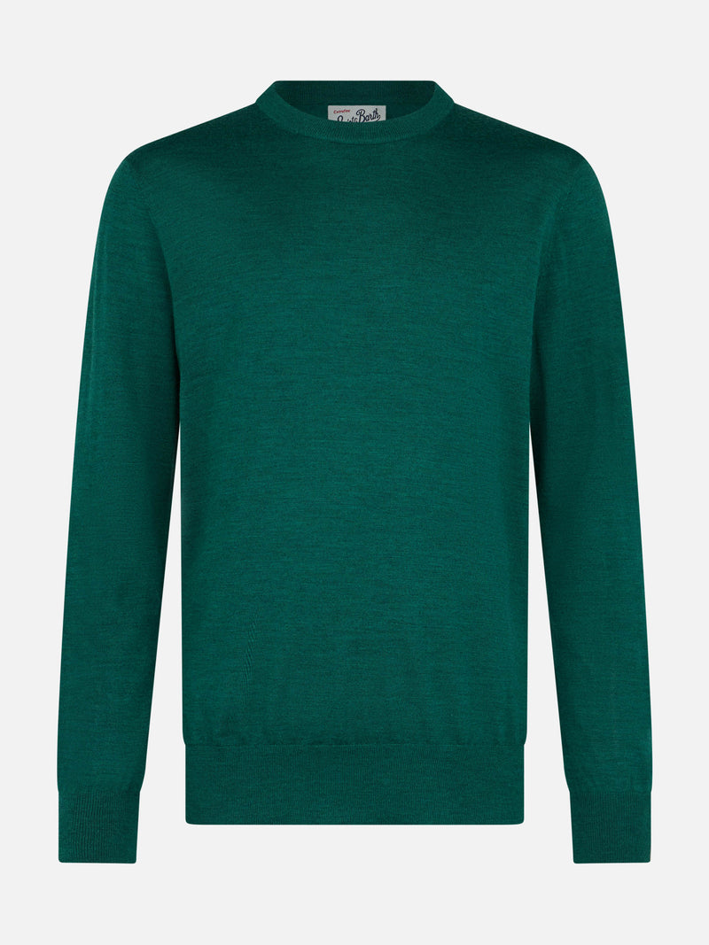 Maglione da uomo Regent in lana merino verde britannico