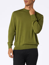 Maglia da uomo Regent in lana merino pistacchio