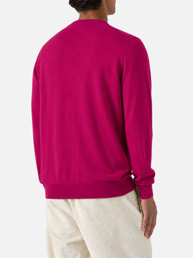Pullover mit Rundhalsausschnitt Regent aus 100% MERINOWOLLE peony 