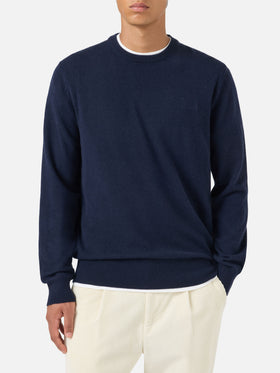 Crewneck sweater Regent in navy blue BLENDED CASHMERE