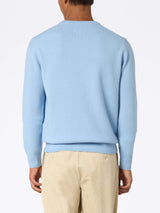 Maglione da uomo in lambswool azzurro Regent