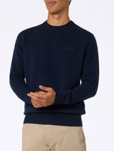 Maglione da uomo blu navy in lambswool Regent