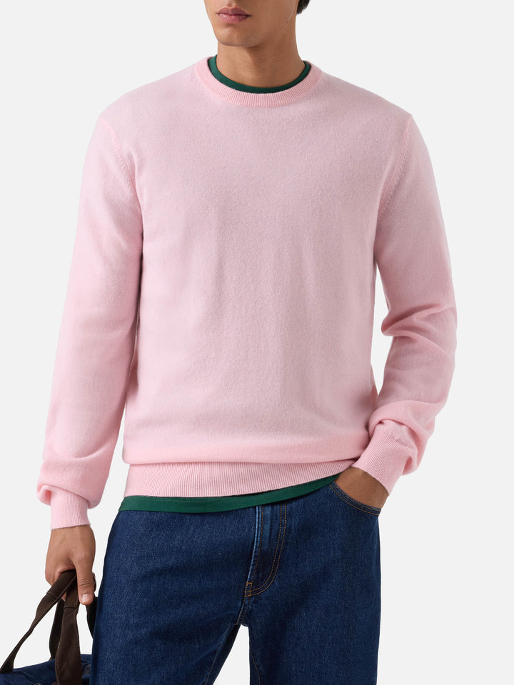 Sweat-shirt col rond Regent en rose 