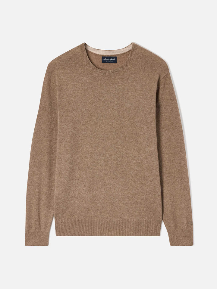 Sweat col rond Regent en camel 