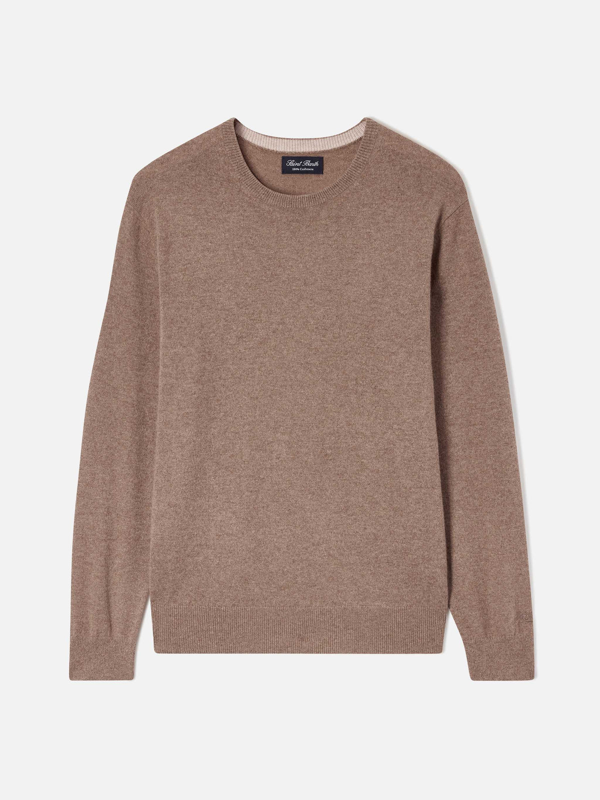 Sweat col rond Regent en camel 