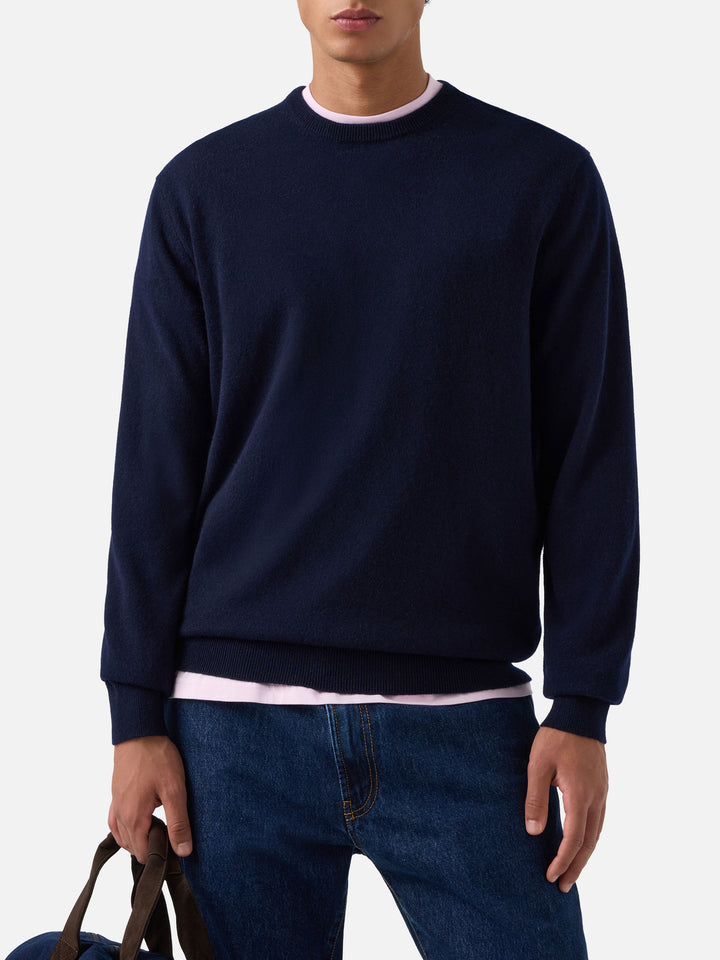 Crewneck Regent aus navyblauem blue Cashmere 