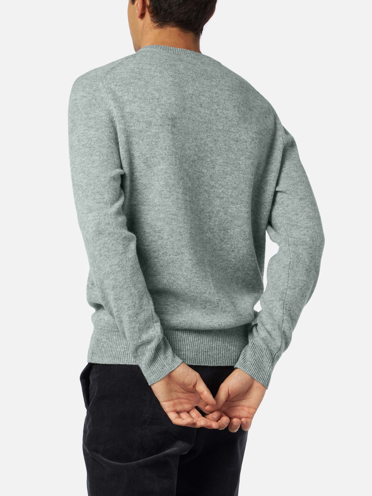 Maglione Regent in 100% CASHMERE grigio mélange