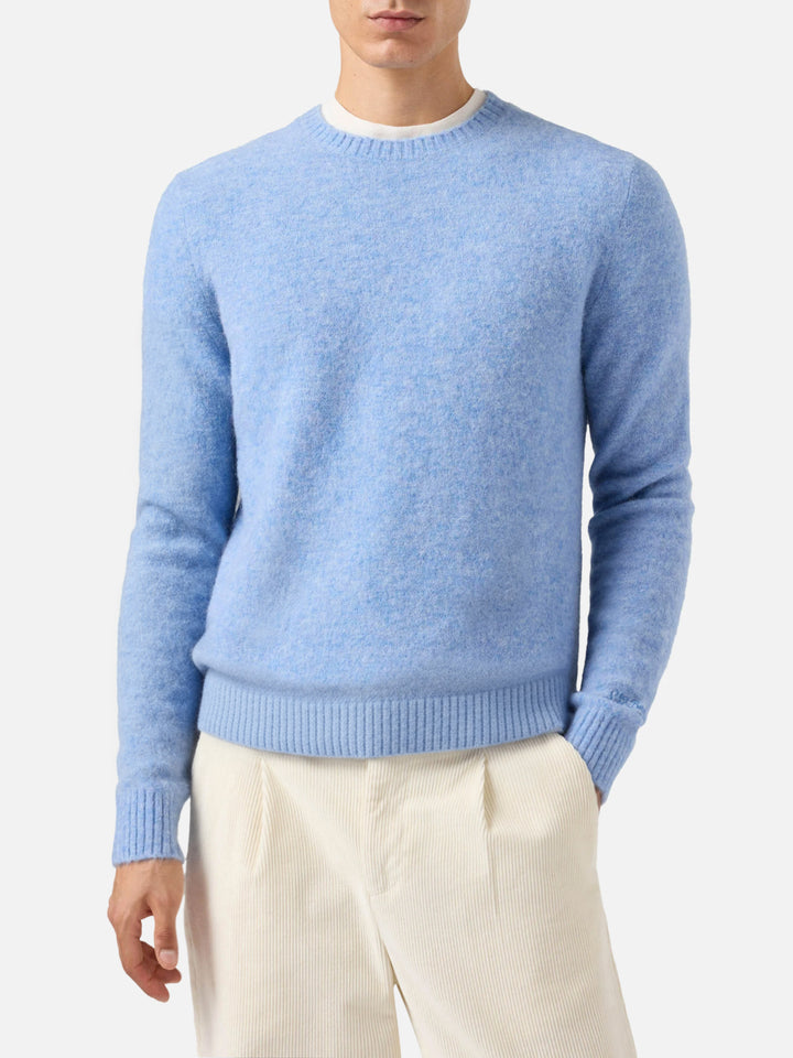 Maglione Regent in alpaca stretch azzurro chiaro