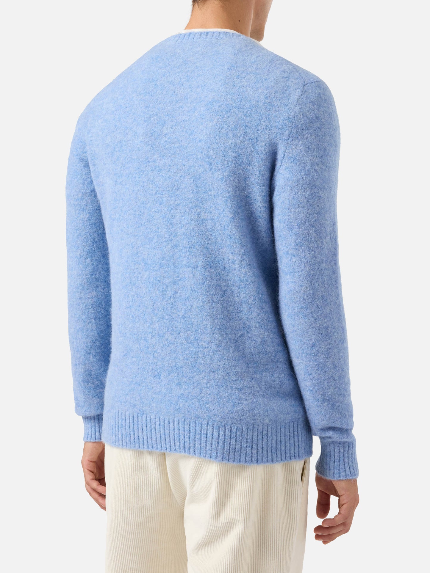 Regent light blue stretch alpaca sweater