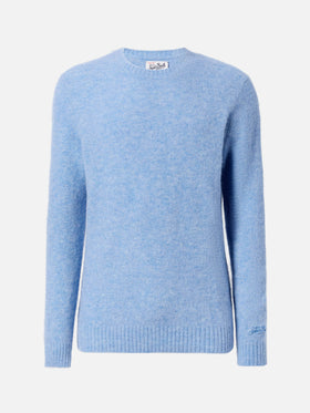 Regent light blue stretch alpaca sweater