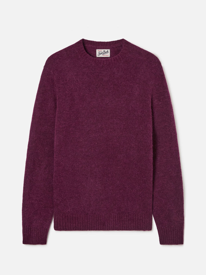 Burgundy Regent alpaca blend crewneck
