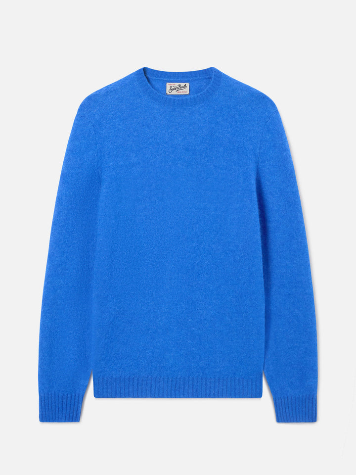Blue Regent alpaca blend crewneck