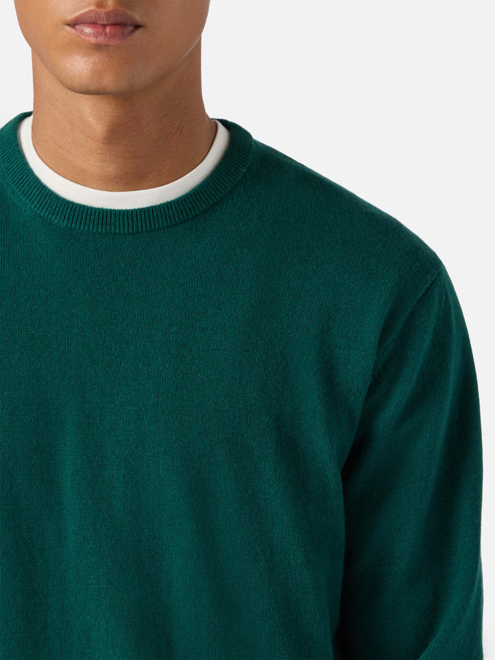 Maglione Regent in lana e cashmere verde inglese