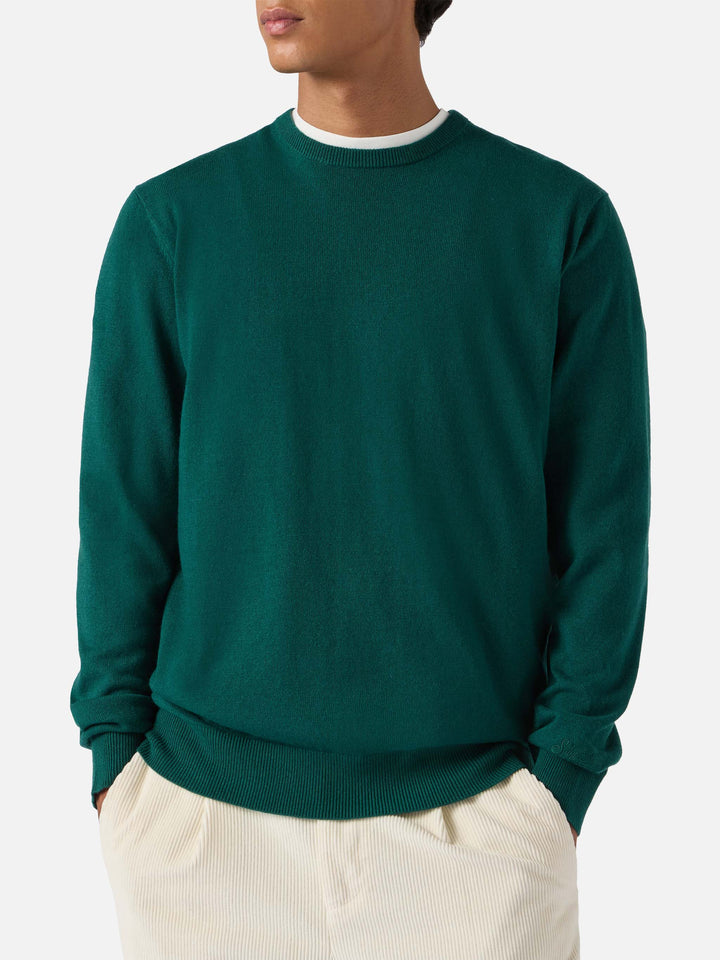Maglione Regent in lana e cashmere verde inglese