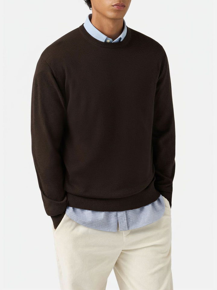 Regent wool-cashmere sweater in brown